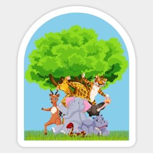 Wildlife- African Animals Sticker